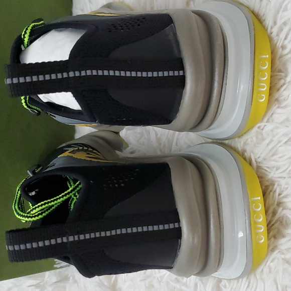 Gucci Run Sneakers GG Technical Fabric Black, Yellow - Picture 5 of 6